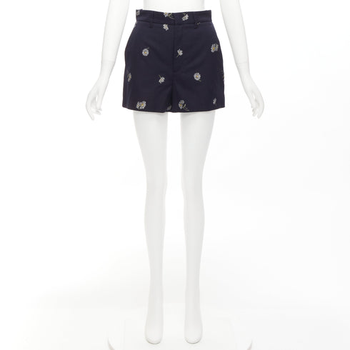 Women's Red Valentino Cotton Daisy Print Shorts