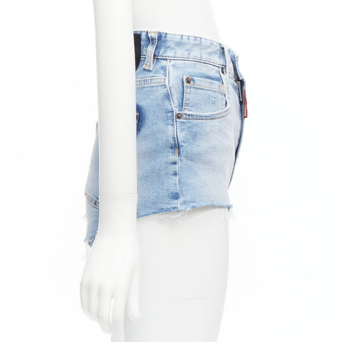 Women's Dsquared2 Honey Heart Denim Hot Pants