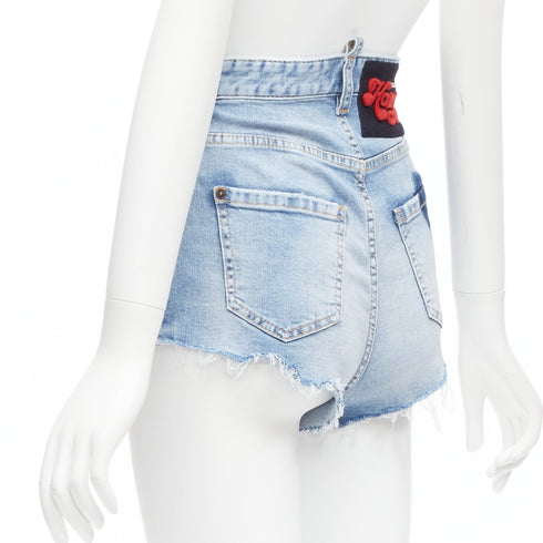 Women's Dsquared2 Honey Heart Denim Hot Pants