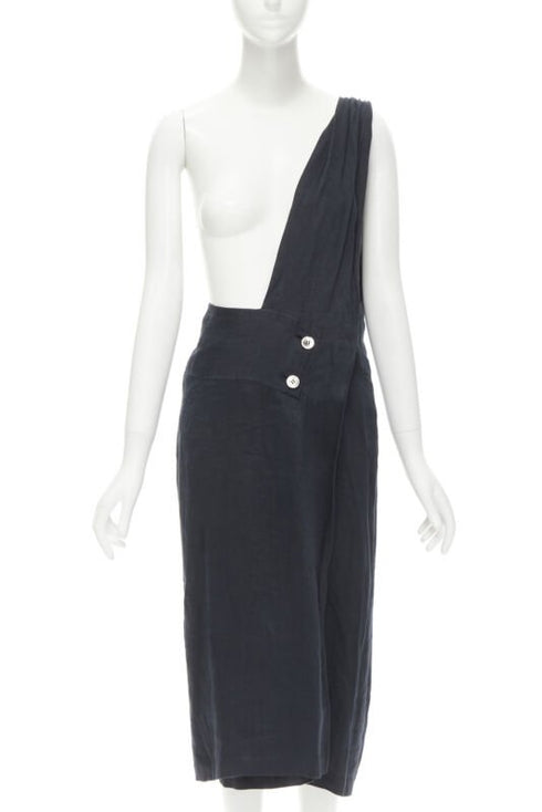 Women's Comme Des Garcons Linen Dungaree Skirt