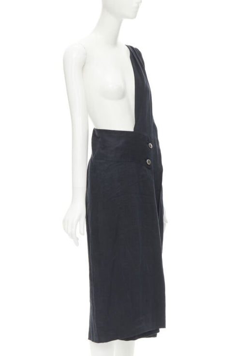 Women's Comme Des Garcons Linen Dungaree Skirt
