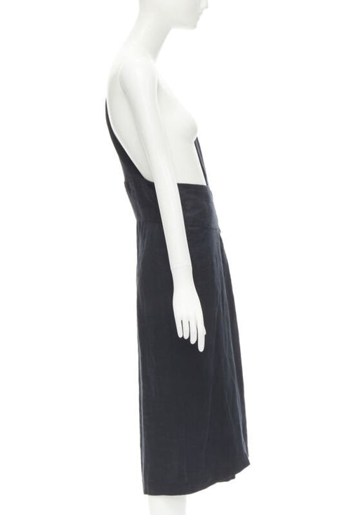 Women's Comme Des Garcons Linen Dungaree Skirt