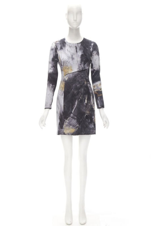 Women's Helmut Lang Abstract Paint Mini Dress