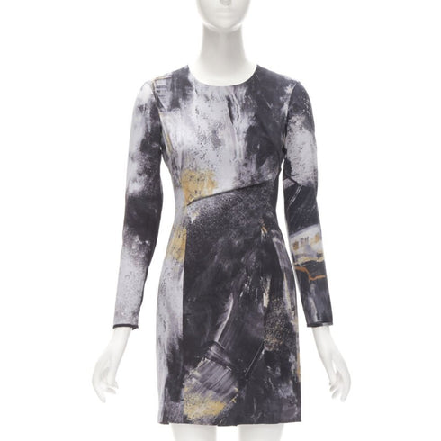 Women's Helmut Lang Abstract Paint Mini Dress