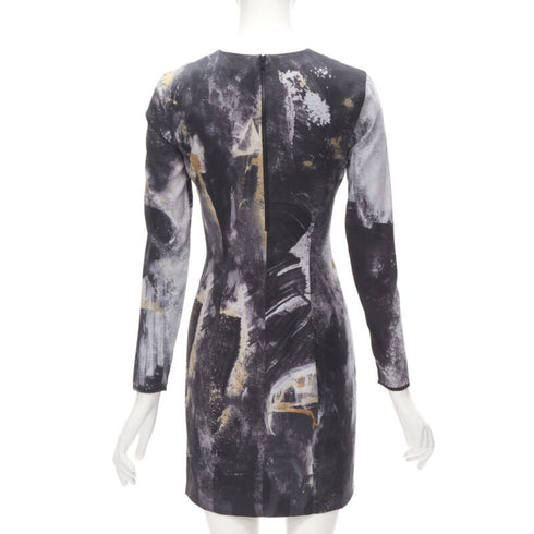 Women's Helmut Lang Abstract Paint Mini Dress