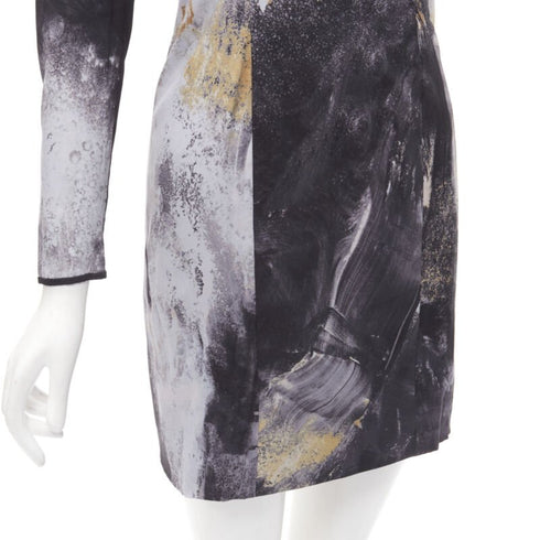 Women's Helmut Lang Abstract Paint Mini Dress
