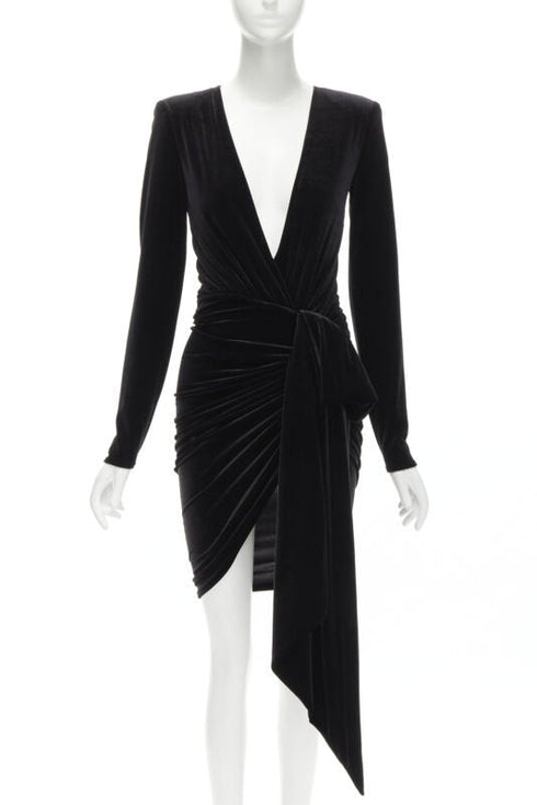 Women's Alexandre Vauthier Velvet Bow Mini Dress