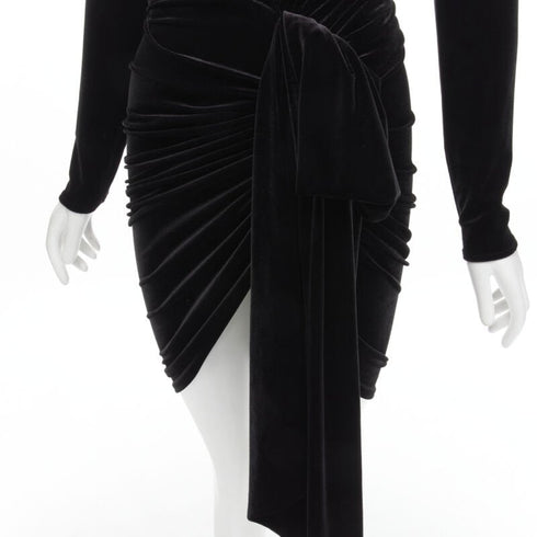 Women's Alexandre Vauthier Velvet Bow Mini Dress
