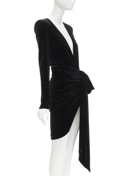 Women's Alexandre Vauthier Velvet Bow Mini Dress
