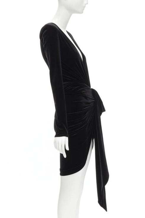 Women's Alexandre Vauthier Velvet Bow Mini Dress