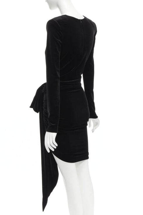 Women's Alexandre Vauthier Velvet Bow Mini Dress