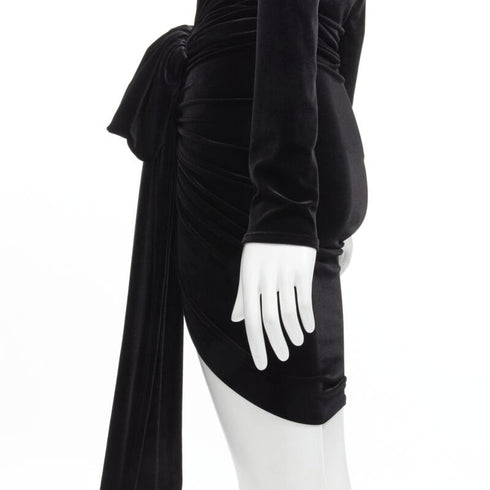 Women's Alexandre Vauthier Velvet Bow Mini Dress