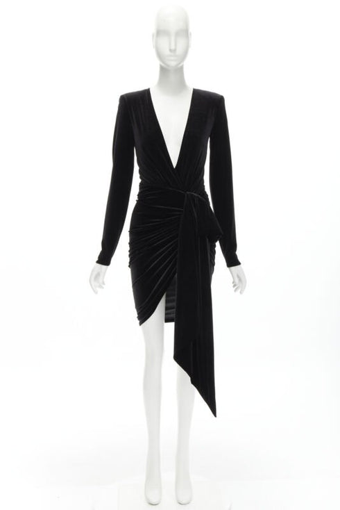 Women's Alexandre Vauthier Velvet Bow Mini Dress