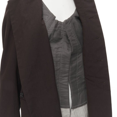 Women's Comme Des Garcons 1998 Wool Corset Blazer
