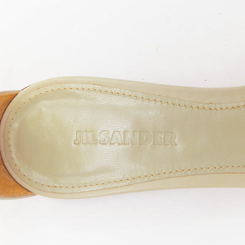 Women's Jil Sander Leather Flat Sandals