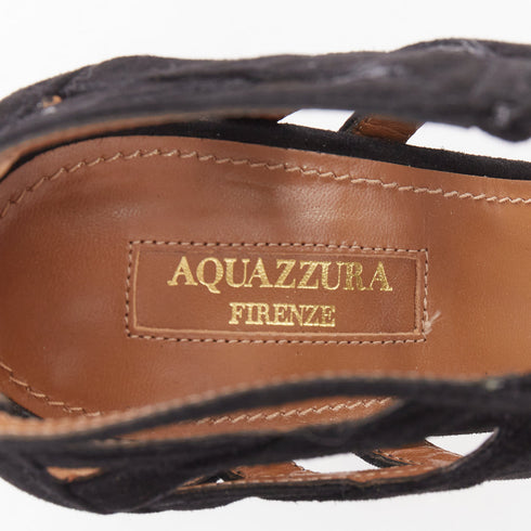 Women's Aquazzura Suede Leather Strappy Sandals