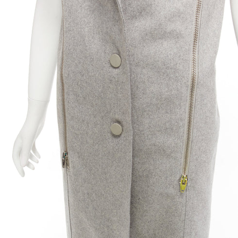 Women's Alexander Wang Fur Collar Wool Vest Dress