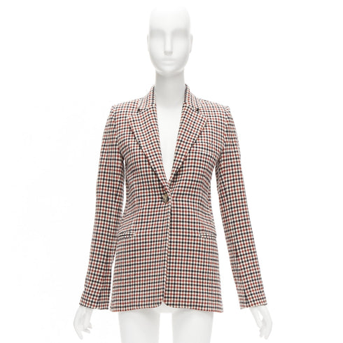 Women's Khaite Checked Virgin Wool Blazer
