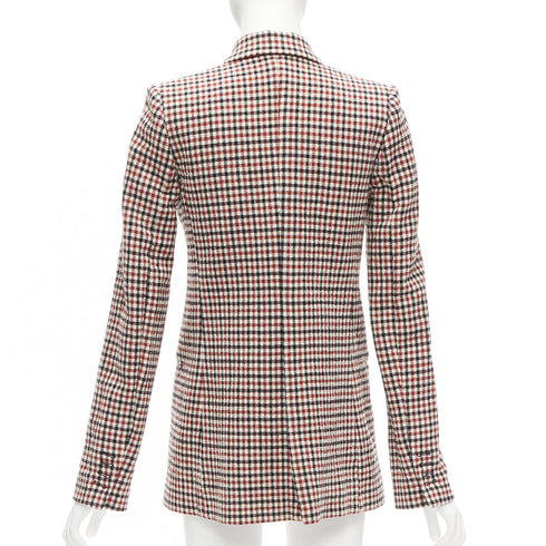 Women's Khaite Checked Virgin Wool Blazer