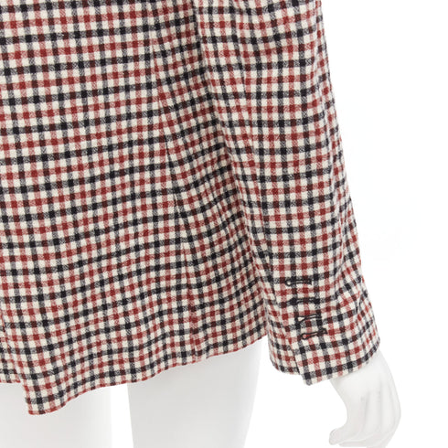 Women's Khaite Checked Virgin Wool Blazer
