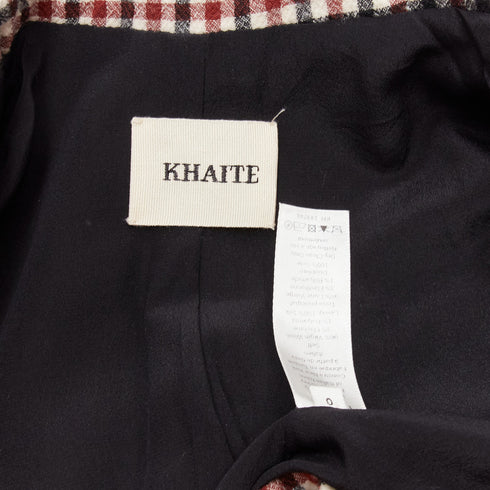 Women's Khaite Checked Virgin Wool Blazer