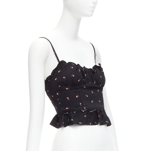 Women's Reformation Clarice Rose Print Crepe Top