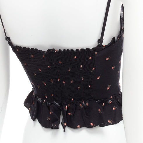 Women's Reformation Clarice Rose Print Crepe Top