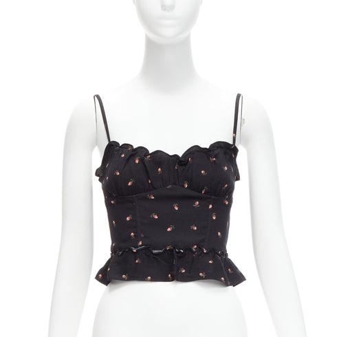 Women's Reformation Clarice Rose Print Crepe Top