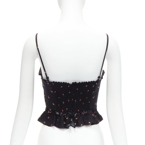 Women's Reformation Clarice Rose Print Crepe Top
