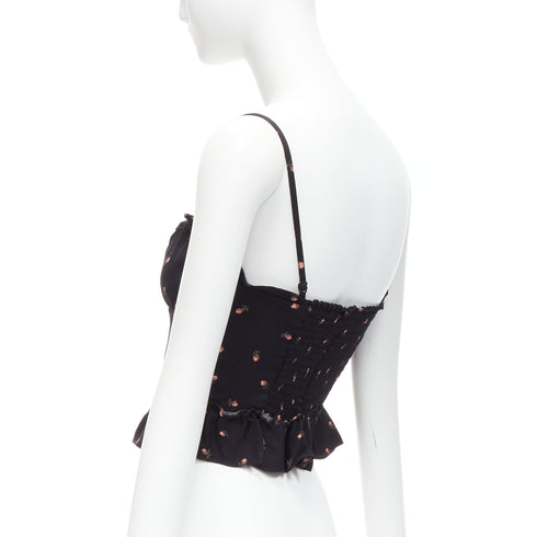 Women's Reformation Clarice Rose Print Crepe Top