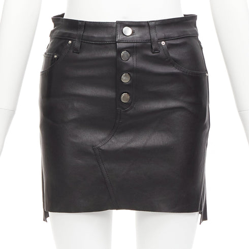 Women's Amiri Leather Mini Skirt