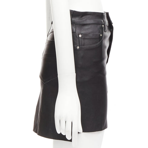 Women's Amiri Leather Mini Skirt