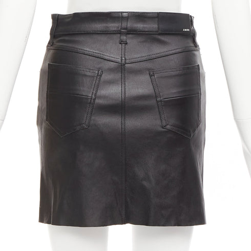 Women's Amiri Leather Mini Skirt