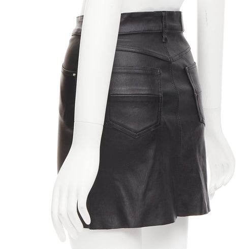 Women's Amiri Leather Mini Skirt