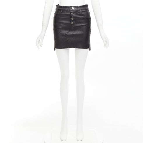 Women's Amiri Leather Mini Skirt
