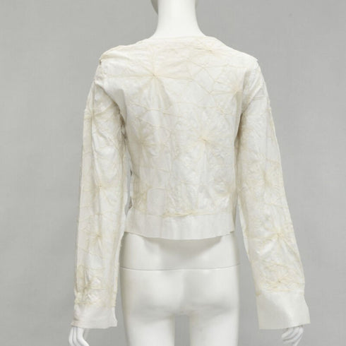 Women's Comme Des Garcons Linen Floral Crop Top