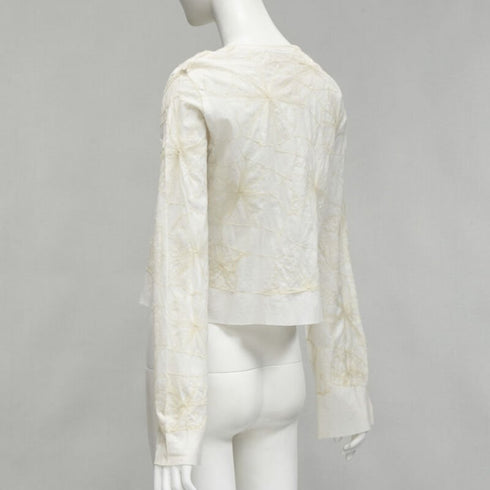 Women's Comme Des Garcons Linen Floral Crop Top
