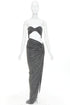 Women's Alexandre Vauthier Crystal Draped Gown