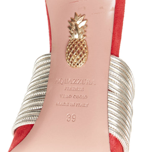 Women's Aquazzura Multi-Strand Heel Mules