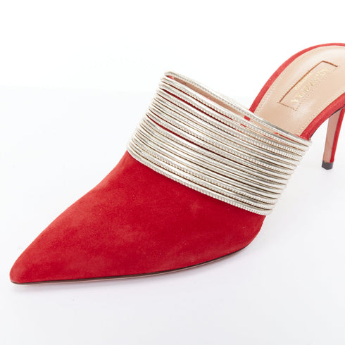 Women's Aquazzura Multi-Strand Heel Mules