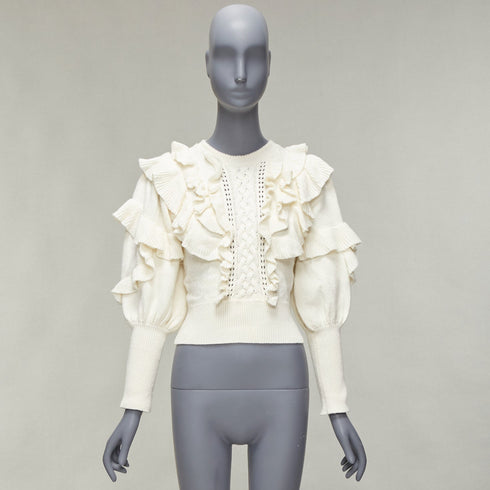 Women's Zimmermann Cotton Botanica Flounce Sweater