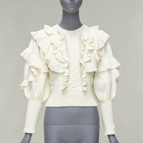 Women's Zimmermann Cotton Botanica Flounce Sweater