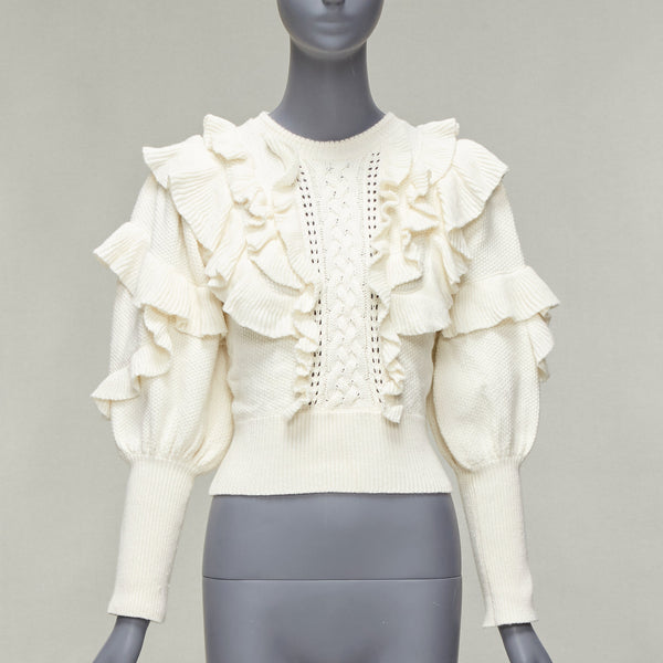 Women's Zimmermann Cotton Botanica Flounce Sweater