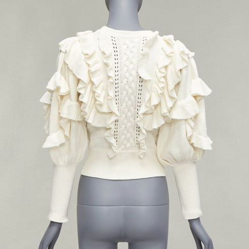 Women's Zimmermann Cotton Botanica Flounce Sweater