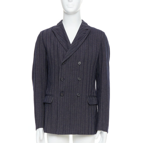 Men's Jil Sander Cotton Striped Double Blazer