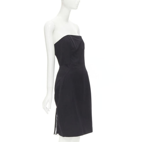 Women's Alexander Wang Corset Strapless Leather Dress