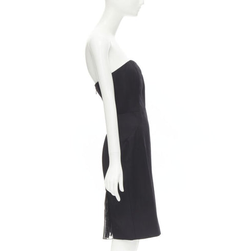 Women's Alexander Wang Corset Strapless Leather Dress