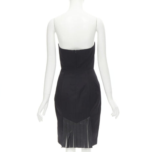 Women's Alexander Wang Corset Strapless Leather Dress