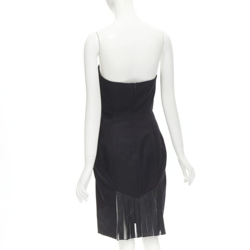 Women's Alexander Wang Corset Strapless Leather Dress