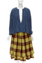 Women's Comme Des Garcons Shirred Checked Skirt
